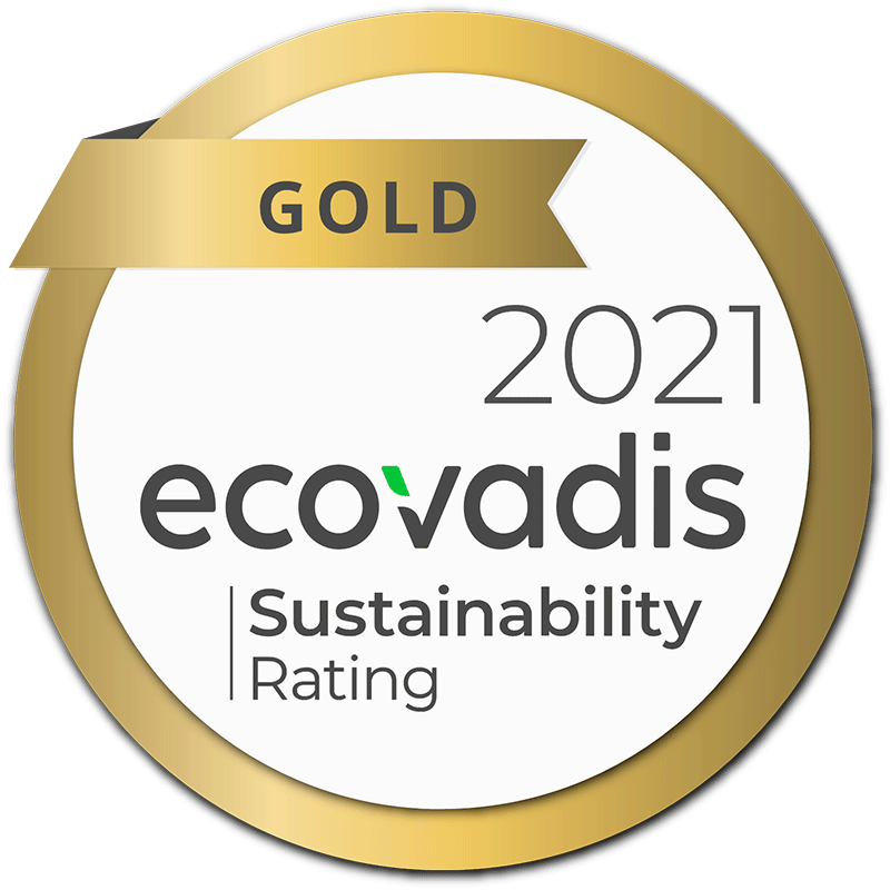 Logo della certificazione EcoVadis Gold