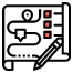 Icon of a media plan task timeline