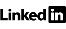 Monochrome LinkedIn logo