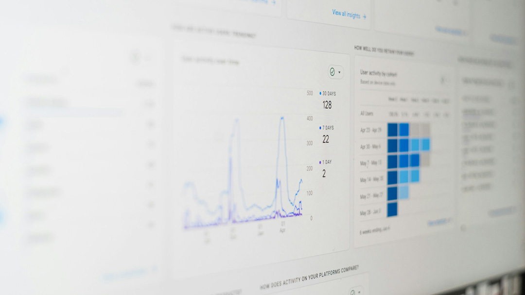 Graphique montrant les performances de campagnes de social publishing avec des données analytiques en temps réel, illustrant les résultats de clics et d’engagement sur différentes périodes