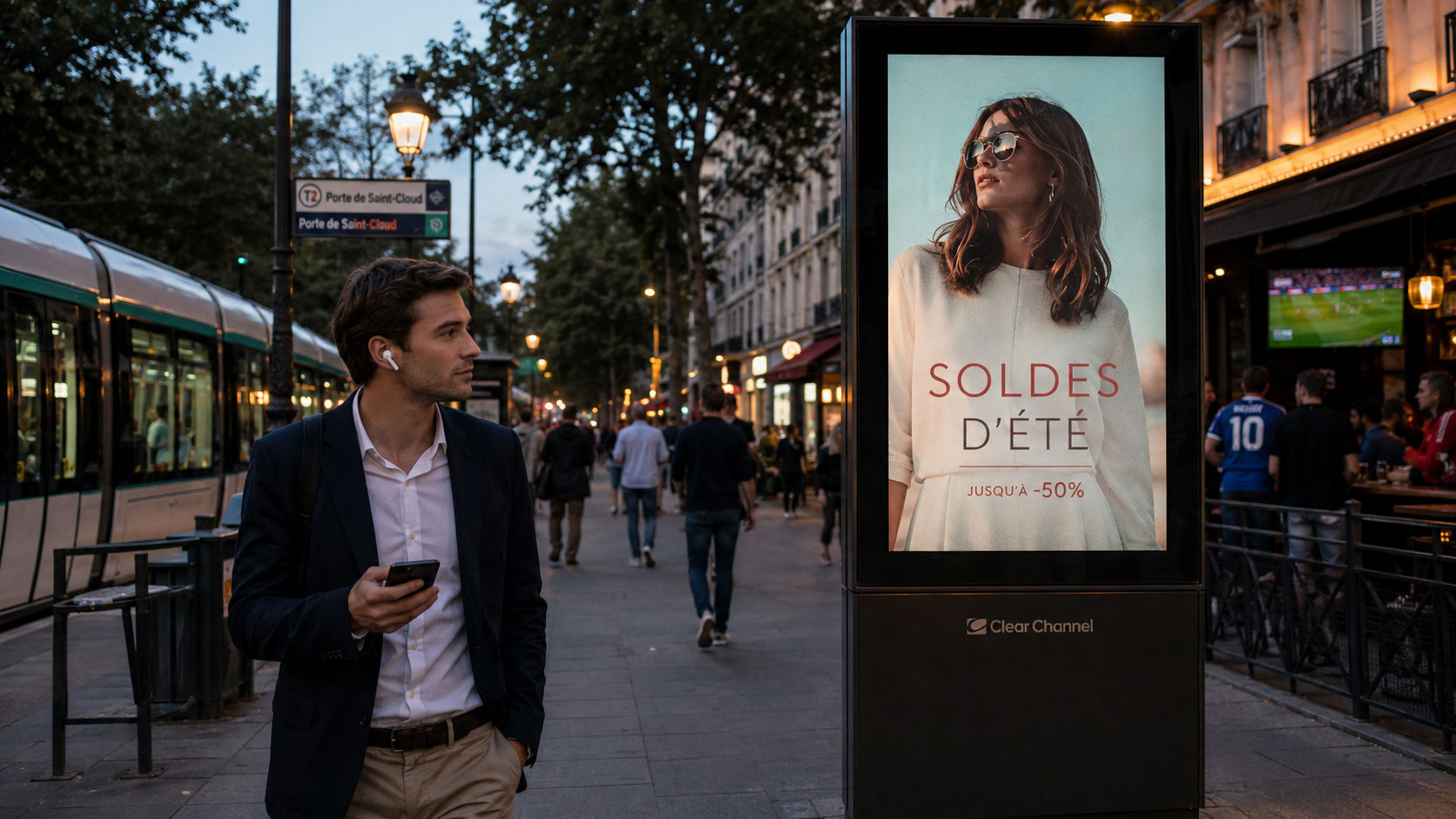 dooh-trajets-soldes Usage FAST TV dans un plan vidéo familial